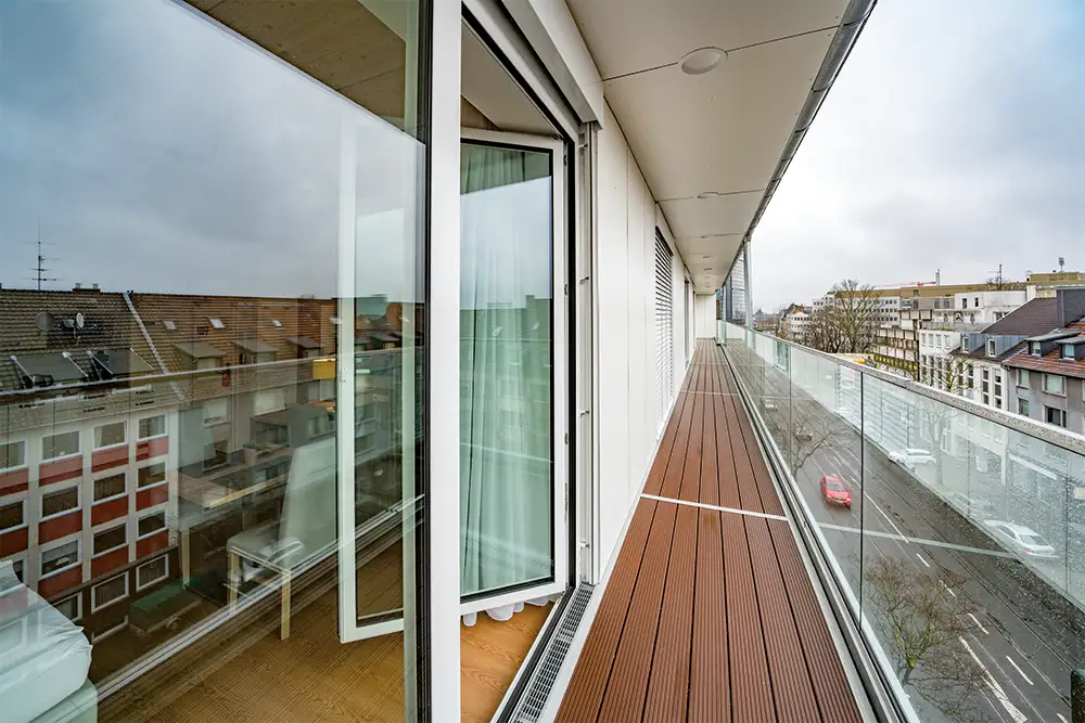 Apartments mit Balkon in Düsseldorf – Detailansicht